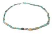 Flat Green Aqua Afghani Turquoise Beads 4mm Afghanistan Gemstone 16 Inch Strand