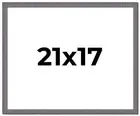 21x17 Frame Pewter Picture Frame Modern Photo Frame UV Acrylic, Acid Free Back
