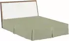 Homechoid Sage Green Bed Skirt Queen Size 16 Inch Drop with Split Corners, Fa...