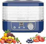 5 Tier Food Dehydrators, Electric Food dehydrator with 35-70℃ Temperature Adjustment, 1-72h Timing, 360° circulating hot air, Transparent Network Disk, Fruit dehydrator for Fruit, Veg