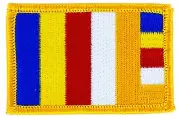 BUDDHISM BUDDHA FLAG PATCHES COUNTRY PATCH BADGE IRON ON NEW EMBROIDERED