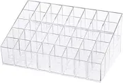 FRCOLOR Clear Container Clear 40- Grid Lipstick Display Rack Plastic Lip Gloss Holder Organizer Nail Polish Display Rack Stand Lip Plumper Gloss Clear