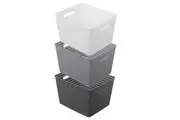 3x Boxsweden Woven Baskets 35cm Home Office Storage Organiser Container Assort.