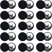 100 Pcs 15 mm Fabric Cloth Covered Buttons Metal Shank Sewing Buttons Crafting Clothes Buttons Round Shaped Buttons Shirt Trousers Buttons Navy Blue
