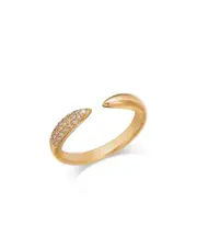 Bloomingdale's Diamond Pave Cuff Pinky Ring in 14K Yellow Gold, 0.09 ct. t. w.
