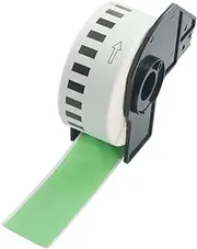 BETCKEY - 1 Green Labels Replacement for Brother DK-22210, 29mm x 30.48m Continuous Length Paper Labels Compatible with Brother QL Label Printers