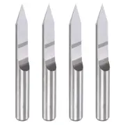 1/8" Shank 0.1mm Tip 40 Degree Solid Carbide Wood Engraving CNC Router Bit 4pcs