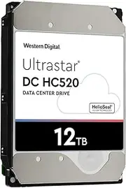 HGST - WD Ultrastar DC HC520 HDD | HUH721212ALE600 | 12TB 7.2K SATA 6Gb/s 256MB Cache 3.5-Inch | ISE 512e | 0F30144 | Helium Data Center Internal Hard Disk Drive (Renewed)