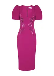 Rebecca Vallance Venetia Sequin-embellished Midi Dress - Pink - 14 (UK14 / L) 14 (UK14 / L)