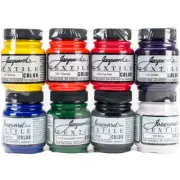 Jacquard Textile Color Fabric Paint 2.25oz 8/Pkg Primary & Secondary Colors