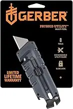 Gerber Gear Prybrid Utility Knife with Pocket Clip - Multi-Tool Pocket Razor Knife with Retractable Knife Blade - EDC Knife - Blue