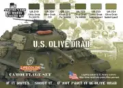 Lifecolor US Olive Drab Acrylic Paint Set