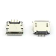 10Pcs Micro USB 5P Female 5 Long Pin Type B SMT SMD Socket Connector Plug Port