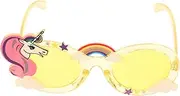 [SAFIGLE] Funny Glasses Photo Booth Props Eyeglasses Unicorn Sunglasses Party Sunglasses Novelty Birthday Glasses Funny Costume Eyewear Glasses for Party Cartoon Glasses Photo Prop Blue