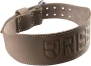 RISE Training Belt Muscle Training Power Lifting Belt Old School Leather (L, nat