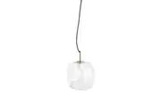 Monty Elegant Curved Clear Glass Pendant Light Lamp - Clear.