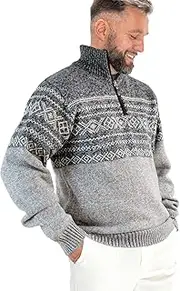 [MCJC] Quarter Zip Black Fleeces Soft Sweaters for Men 1/4 Zip Golf Cashmere Pullovers