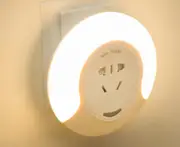 LED Intelligent Light Control Night Light Multi-function Sensor Socket or Dual USB Night Light-1#