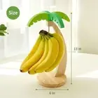 Simulated Leaf Wooden Banana Rack Creative Fruit Display Hanger Living Room