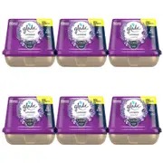 6PK Glade Solid Scented Gel Air Freshener Odour Eliminator 180g Lavender Scent