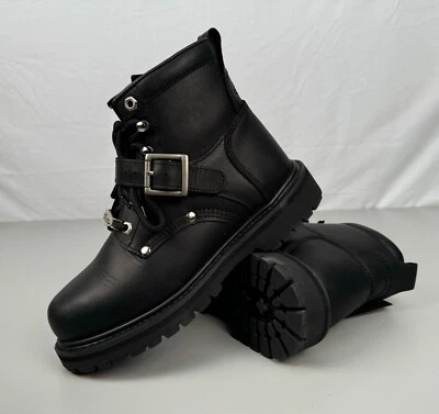 River Road Women's Crossroad Buckle Riding Boots, Black, US 8, KW-2003-232-W
