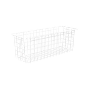 Flexi Storage Home Solutions White 2 Runner Half Width Wire Basket