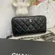 [二手] CHANEL 經典雙C LOGO小羊皮銀扣拉鍊長夾