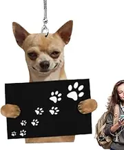 Cute Dog Hanging | 2D Cute Puppy Pocket Pendant for Car Rearview | Automobiles Rearview Decoration Interior Decor Auto Accessories for Home Keychain