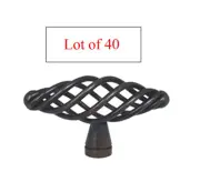 40 Oil Rubbed Bronze Birdcage Kitchen Bathroom Cabinet Knobs Pulls 60mm 2 3/8"