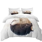 Animal Art Yin and Yang Wolves Quilt Cover