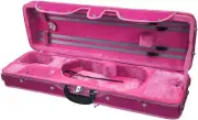 4/4 Full Size Violin Oblong Case Lightweight with Hygrometer Pink/Pink