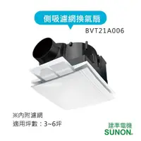 在飛比找ETMall東森購物網優惠-【SUNON 建準】側吸濾網靜音換氣扇BVT21A006