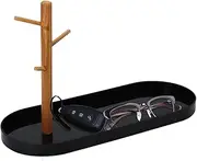 [Generic] Wood Key Tray - Versatile Entryway Table Bracelet Holder,Multifunctional Tabletop Key Display Tray Stand | Jewelry Tree Stand With Wooden Branch Rack Vanity Organizer For Living Room Bedroom Bathroom