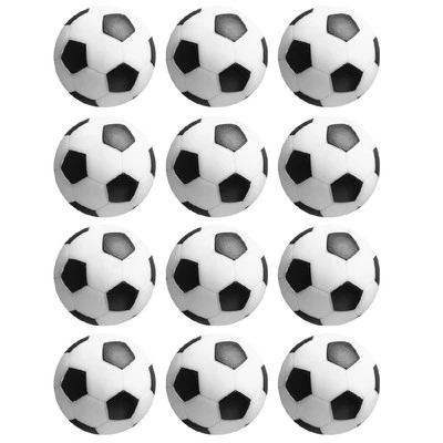 12 Table Soccer Foosball Black / White Foos Ball engraved parts dozen.