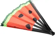 Cabilock Elegant Large Folding Hand Fan Japanese Watermelon Design Glowing Fan for Decorations Parties Weddings Stage Shows