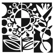 Crafter's Workshop Stencil 12"X12"-Fractured Flower TCW12-1077