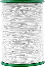 Mandala Crafts White Shirring Elastic Thread for Sewing, Knitting, Smocking, and DIY Crafts - 546 Yards 0.6mm Fine Thin Stretch Thread for Sewing Machines