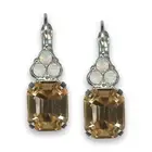 Earrings by Mariana Woman Elegant Silk and Opal Swarovski Crystals