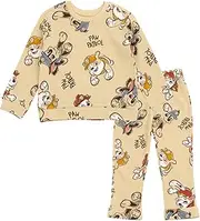 [PAW PATROL] Waffle Knit Pullover Sweatshirt and Jogger Pants Outfit Set Newborn to Little Kid Sizes (0-3 Months - 5)