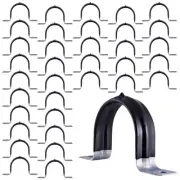 QQT-Q114-50 Two-Hole Pipe Strap U Bracket, 1-1/4 Inch, Plastic Coated Galvani...