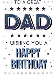 Simon Elvin Contemporary Happy Birthday Greetings Card (Pack of 6) (UK Size: One Size) (White/Blue)