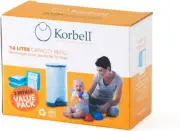 Korbell Nappy Disposal Bin Liners - Standard 16 Litre - 3 Refills Value Pack