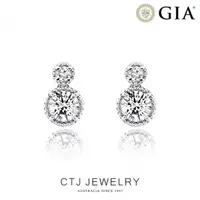 在飛比找momo購物網優惠-【CTJ】GIA 60分 F/I1 18K金 鑽石耳環