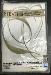 Pillowcases STEVENS Beauti-Blend White J.P. Stevens & Co VINTAGE NEW