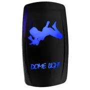 On/Off Rocker Switch Girl Dome Light Waterproof Boat Jeep SUV UTV Car Truck Blue