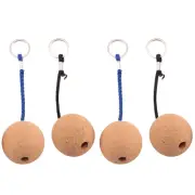 4Pcs Floating Cork Ball Keyrings,50mm Key Float Water Sport Accessories for5119