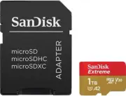 SanDisk 1TB Extreme Memory 1 TB Micro SD SDXC MicroSD, Read speed up to 190MB/s