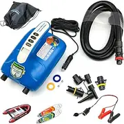 Seamax SUP 20PSI Intelligent Double Stage Electric Air Pump for Inflatable Boat and Stand Up Paddle Board, Fully Support Inflation and Deflation