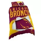 New BRISBANE BRONCOS Quilt Doona Duvet Cover Set - Single Double Queen King