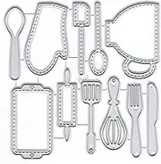 DzIxY Kitchen Supplies Metal Cutting Dies for Clear Stamps and Metal Cutting Dies Sets for Card Making Scrapbooking Paper Supplies Seals Storage Pockets